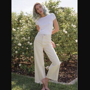 AMO denim The AVA CROP with RELEASED HEM